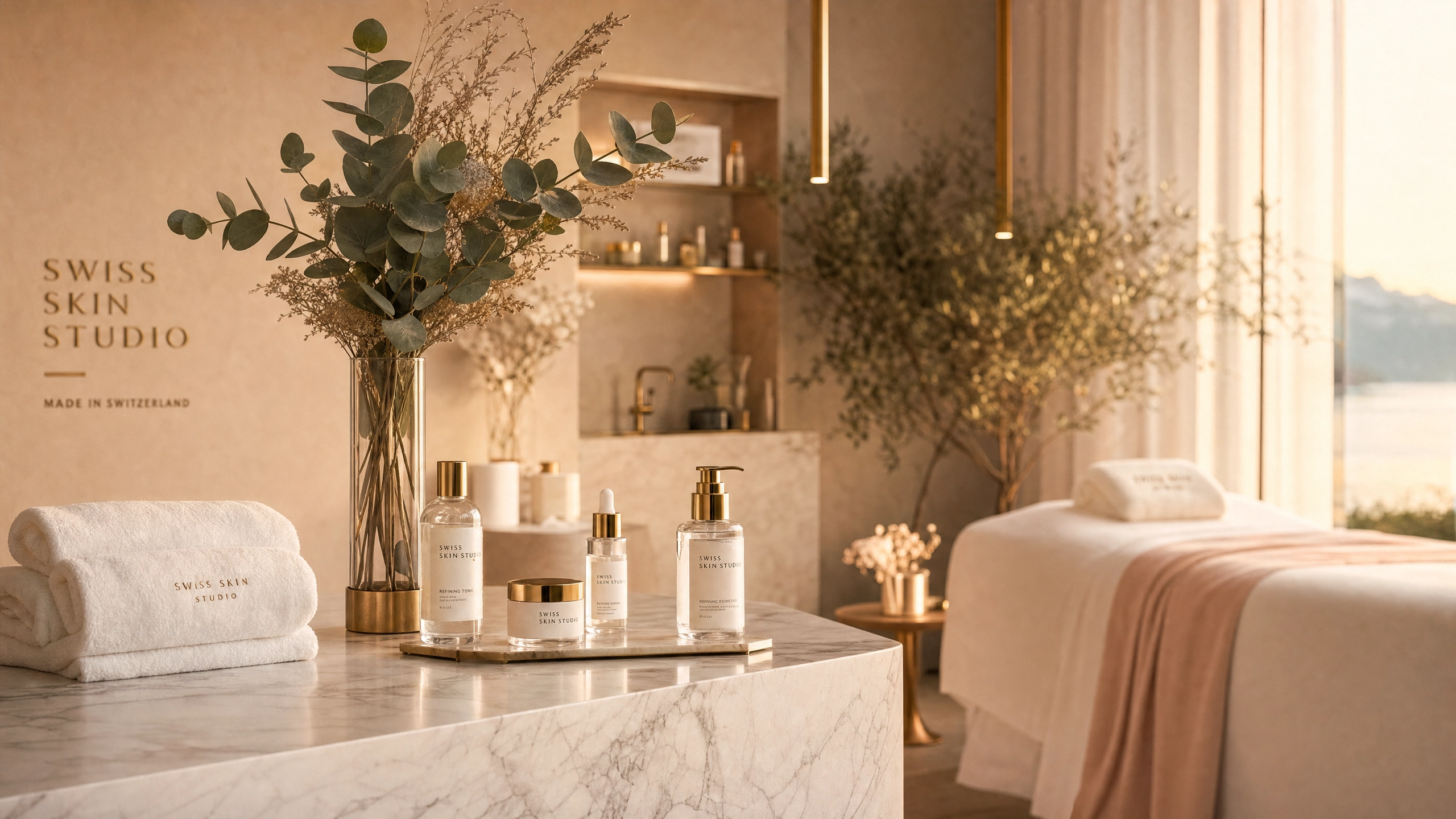 Luxuri&ouml;ses Spa mit Swiss Skin Studio Produkten
